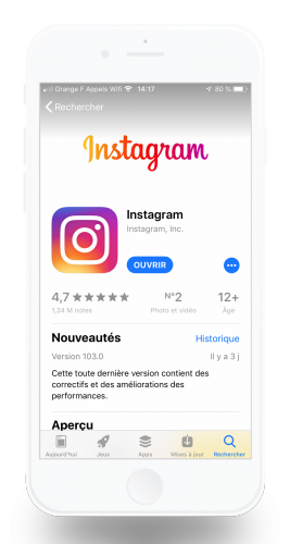 Instagram, application react native